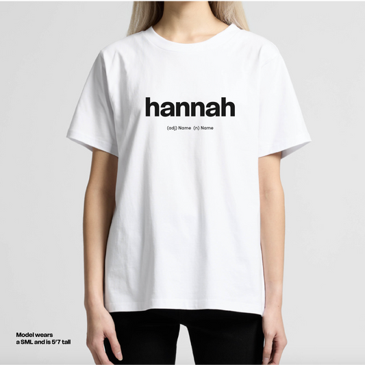 What's Her Name? Women's Relaxed Boxy Tee